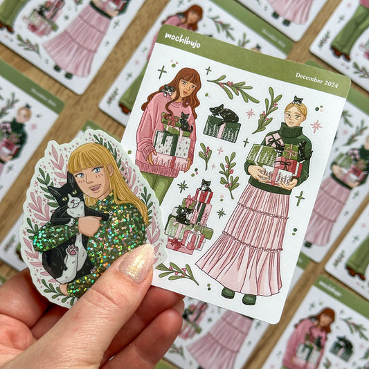 Kittens and Presents (December 2024 Exclusive Patreon Stickers)