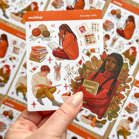 Indoor Hobbies (November 2024 Exclusive Patreon Stickers)