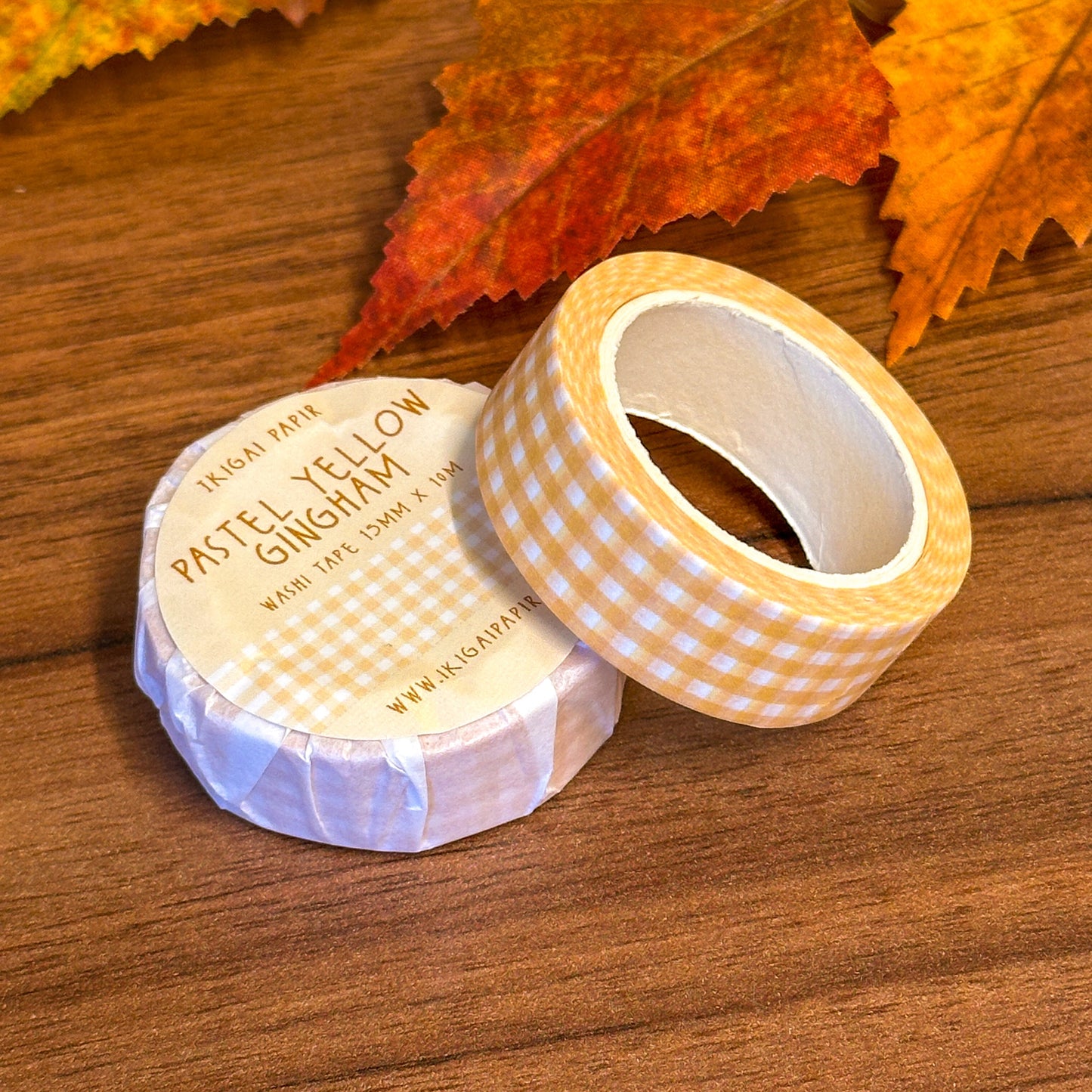 Pastel Yellow Gingham Washi Tape