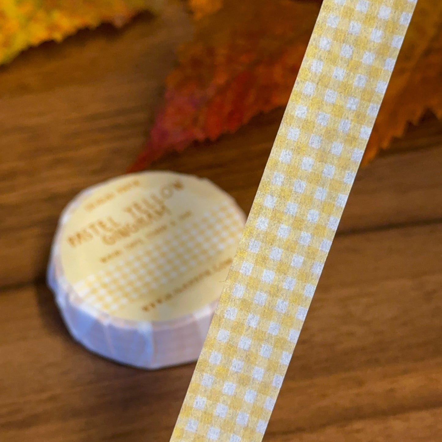 Pastel Yellow Gingham Washi Tape