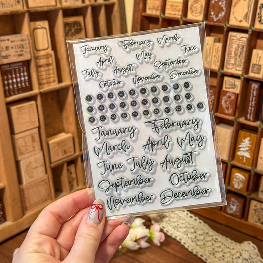 Months of the Year Clear Stamp Set