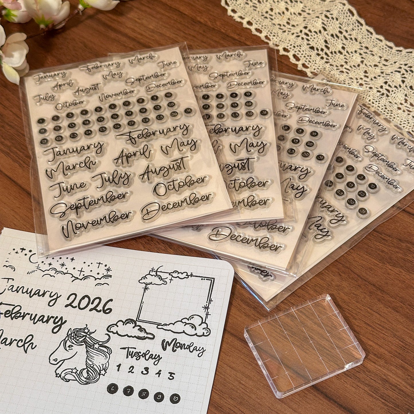Months of the Year Clear Stamp Set