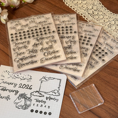 Months of the Year Clear Stamp Set