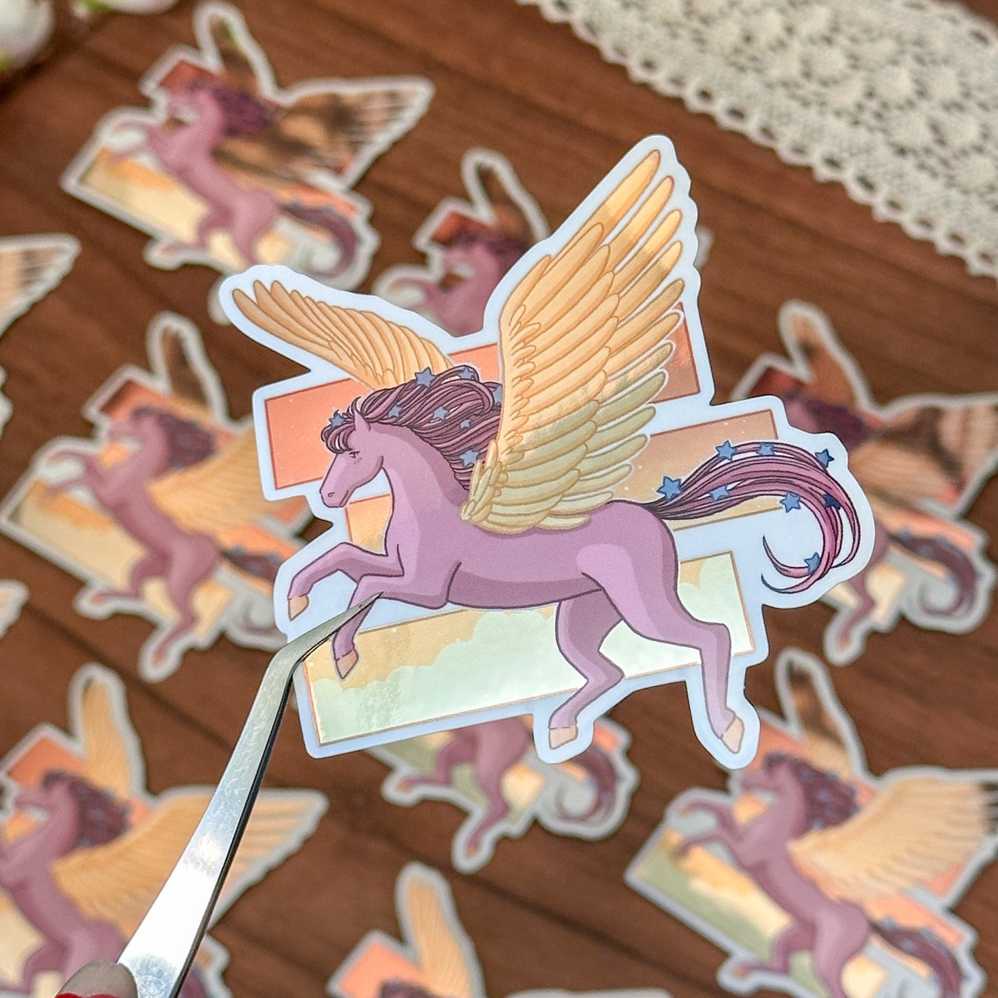 Morning Horse Vinyl Sticker