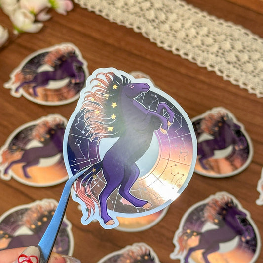 Night Horse Vinyl Sticker