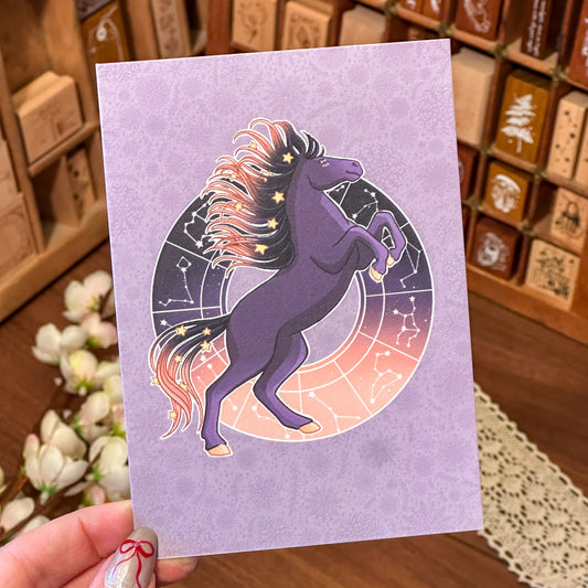 Night Horse A6 Postcard