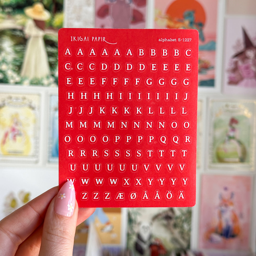 Alphabet (Red) Sticker Sheet