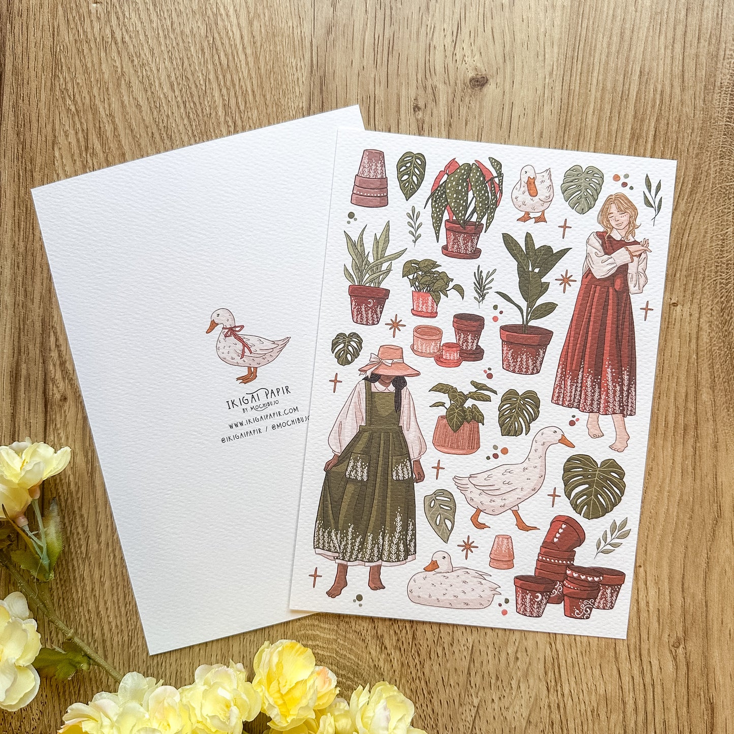 Gardening & Ducks A5 Print