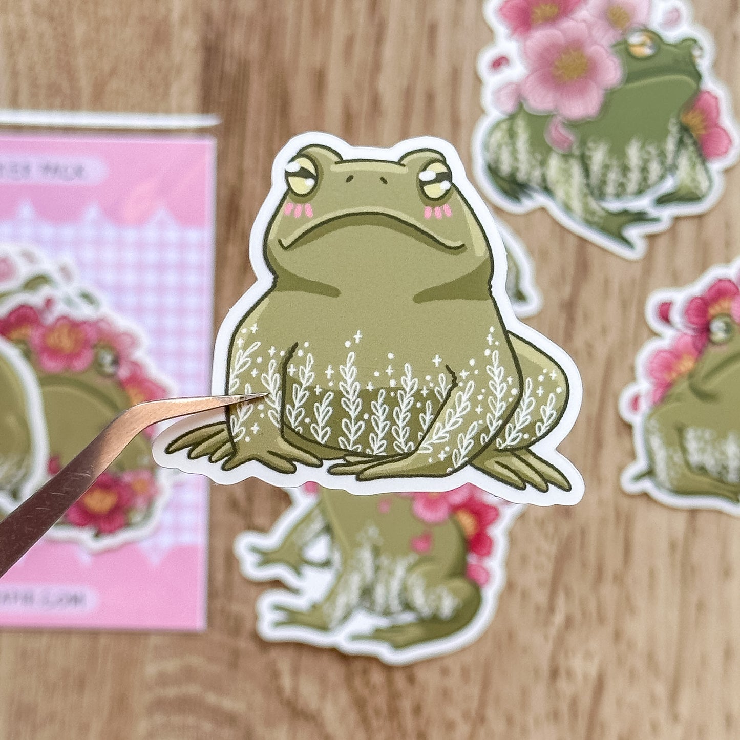 Sakura Frogs Vinyl Sticker Pack