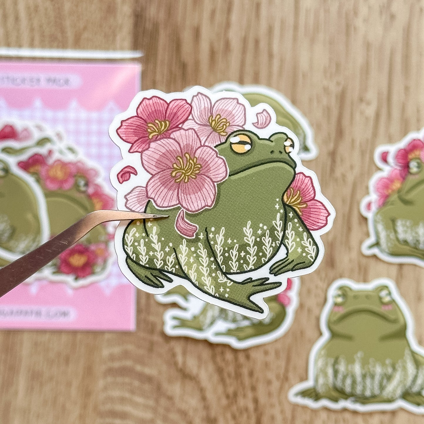 Sakura Frogs Vinyl Sticker Pack