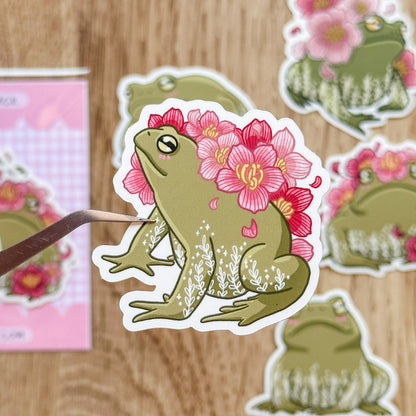 Sakura Frogs Vinyl Sticker Pack