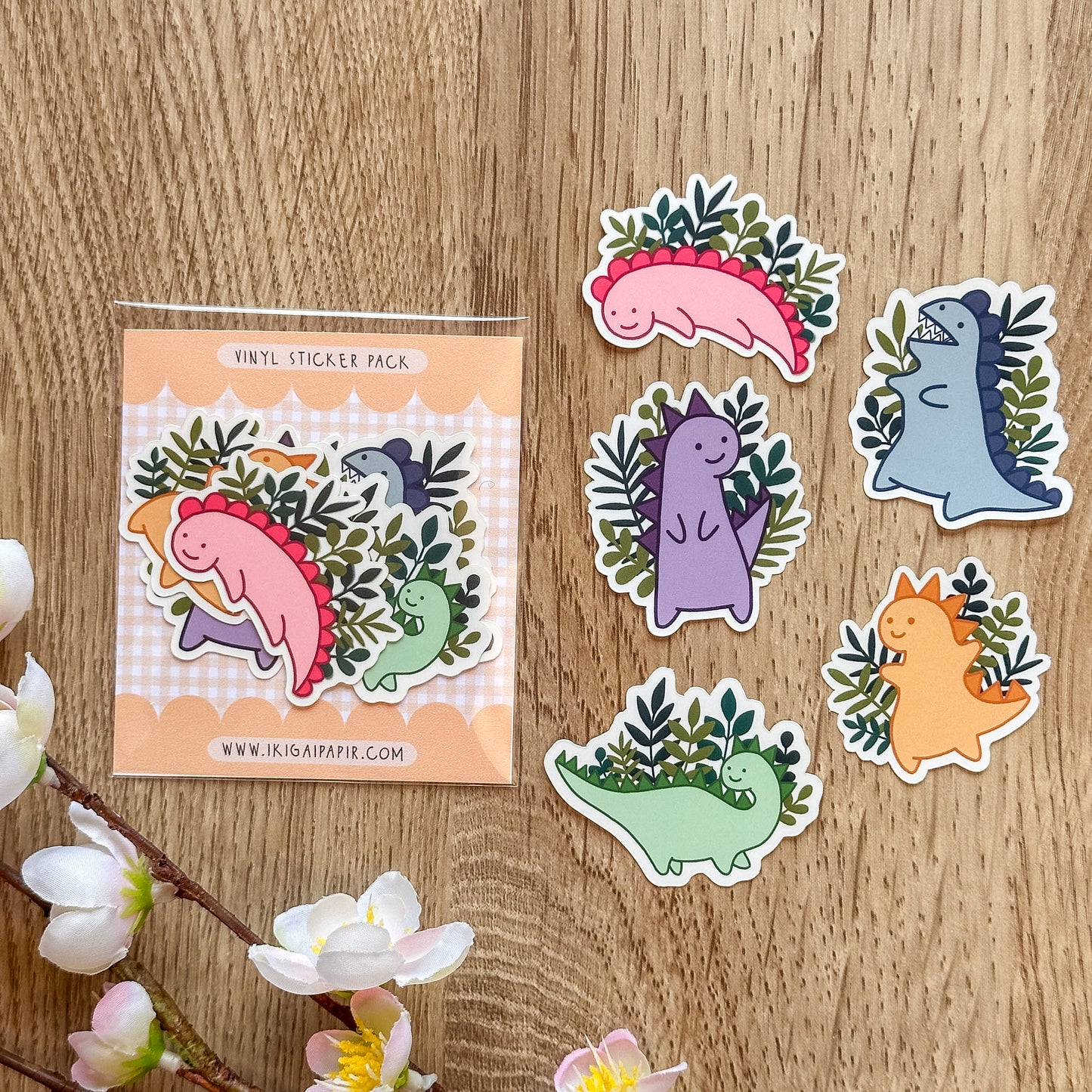 Dinosaur Friends Vinyl Stickers