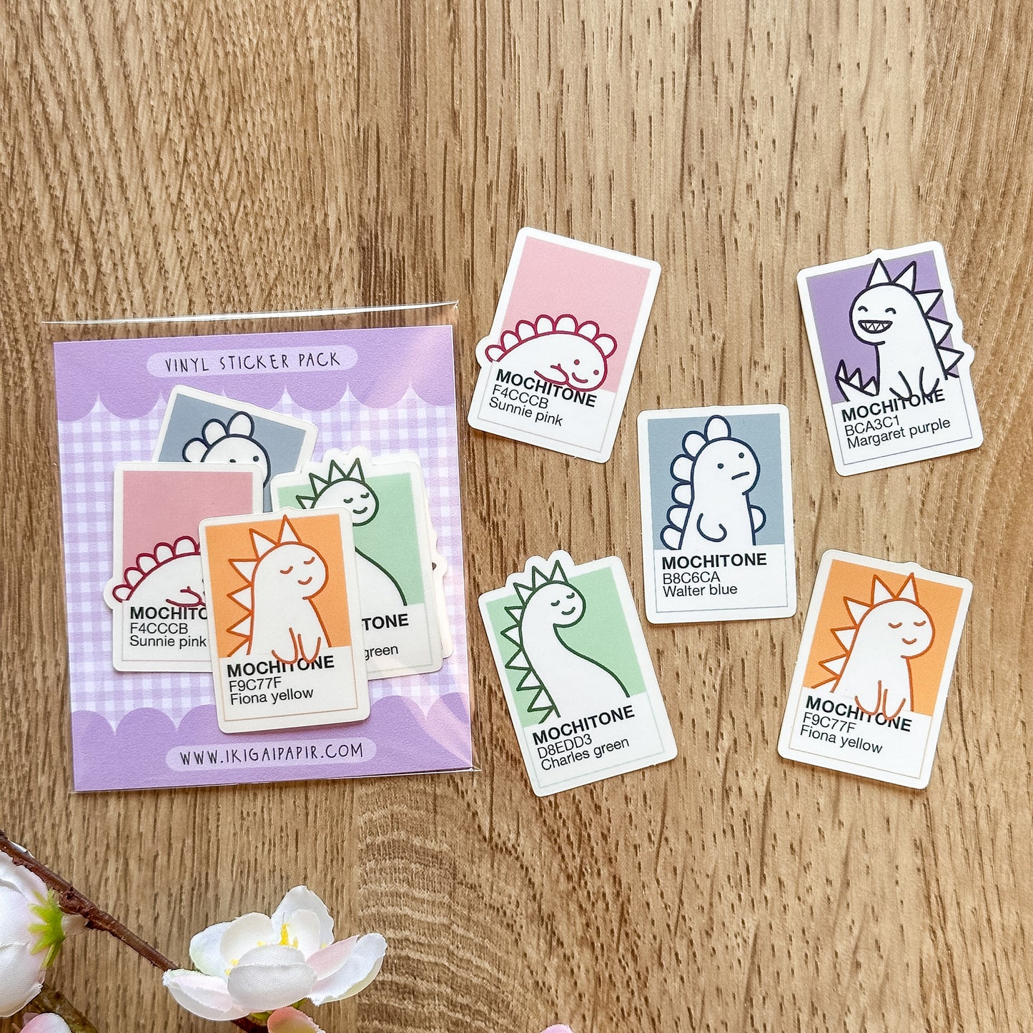 Dinosaur Friends Mochitone Vinyl Stickers