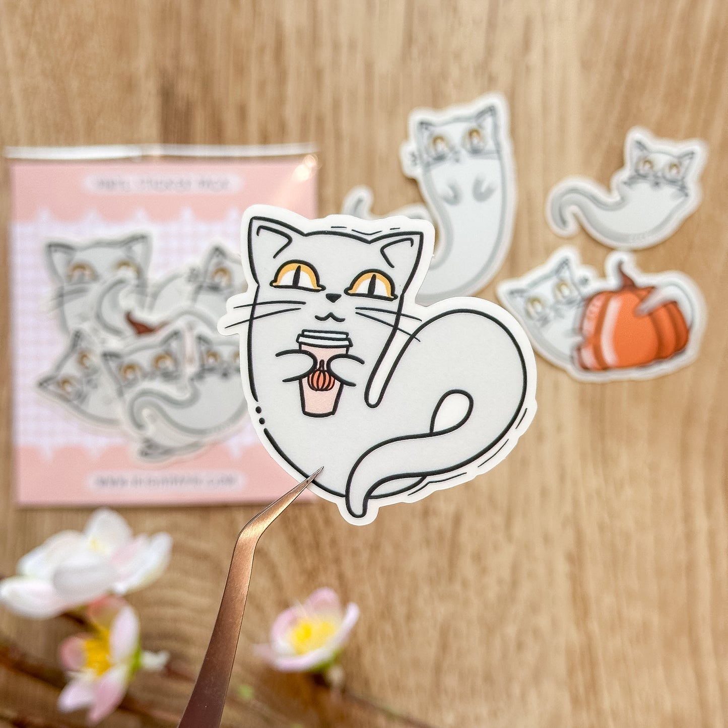 Ghost Cats Vinyl Sticker Pack