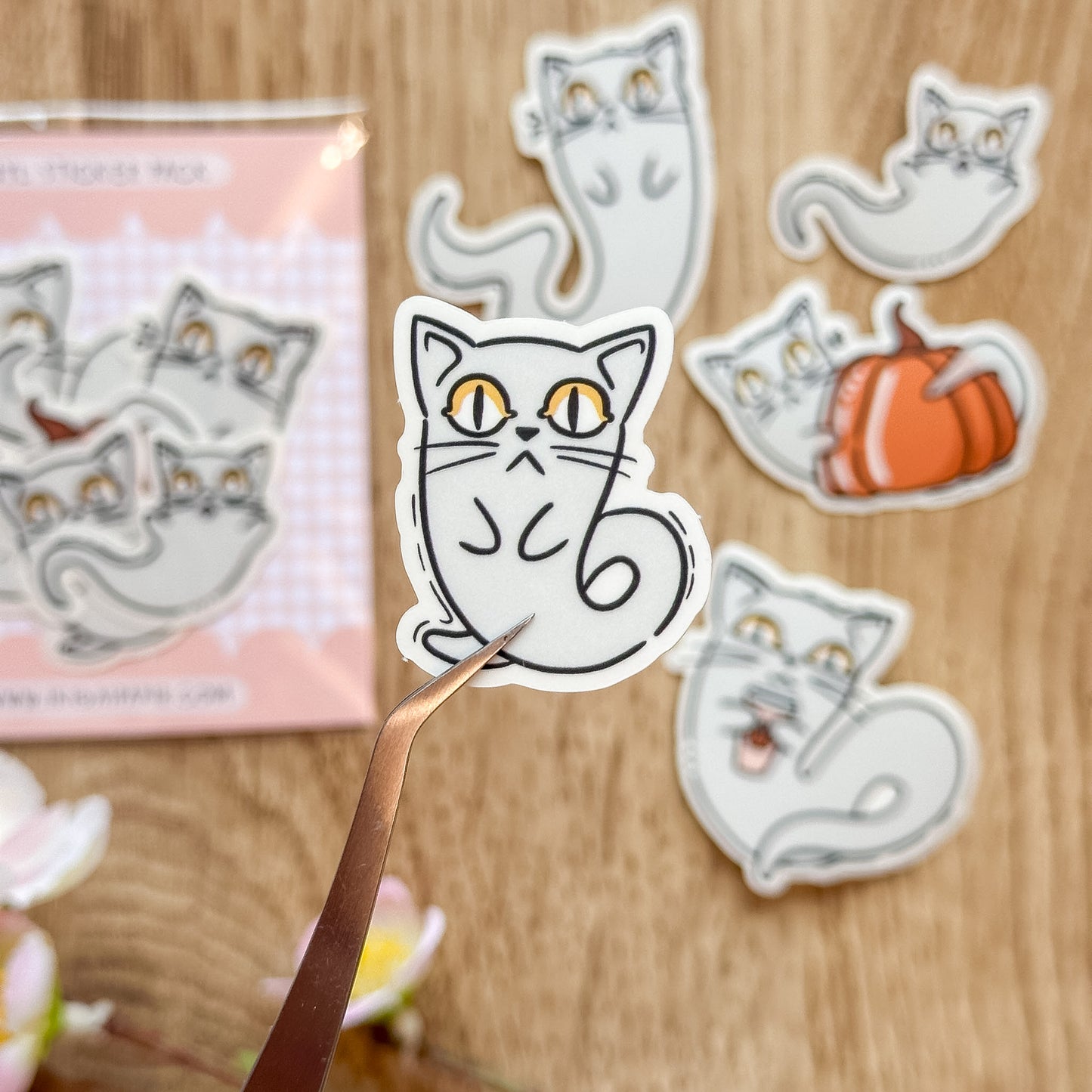 Ghost Cats Vinyl Sticker Pack