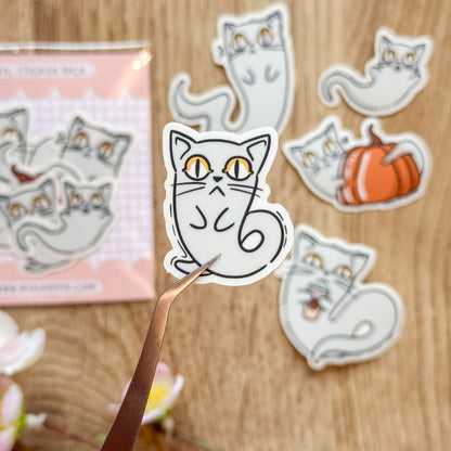 Ghost Cats Vinyl Sticker Pack