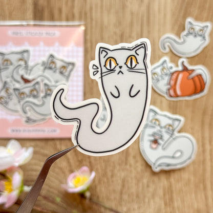 Ghost Cats Vinyl Sticker Pack