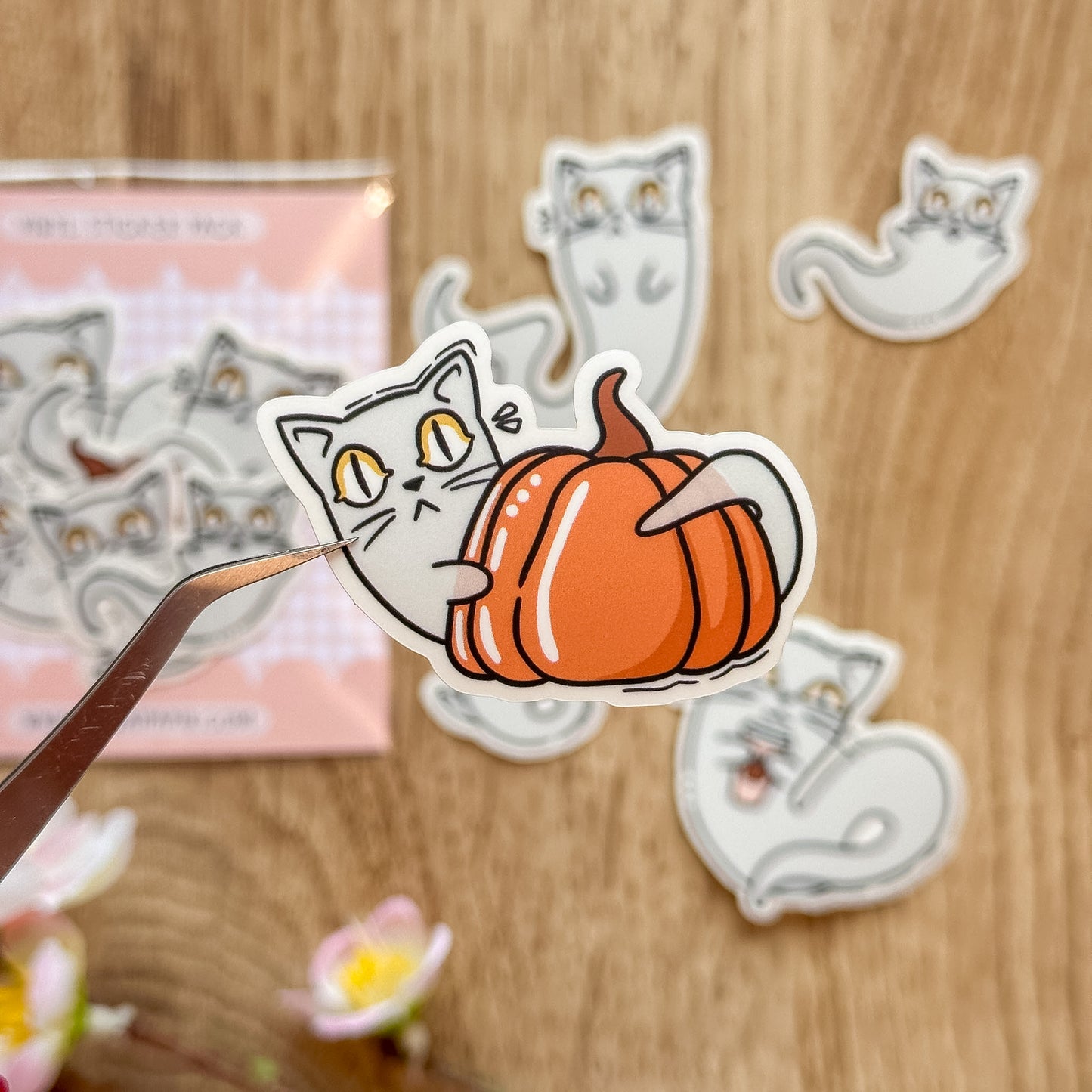Ghost Cats Vinyl Sticker Pack