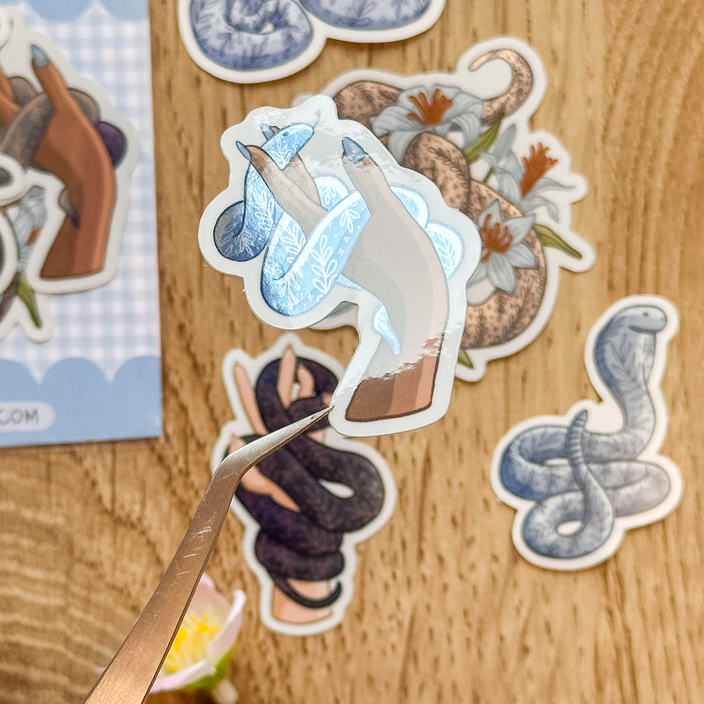 Floral Snakes Vinyl Sticker Pack