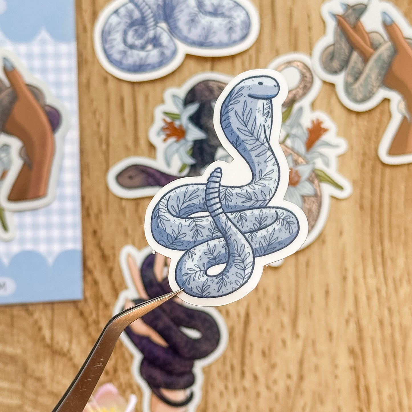 Floral Snakes Vinyl Sticker Pack