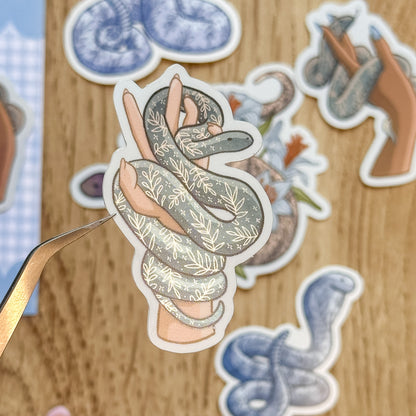 Floral Snakes Vinyl Sticker Pack