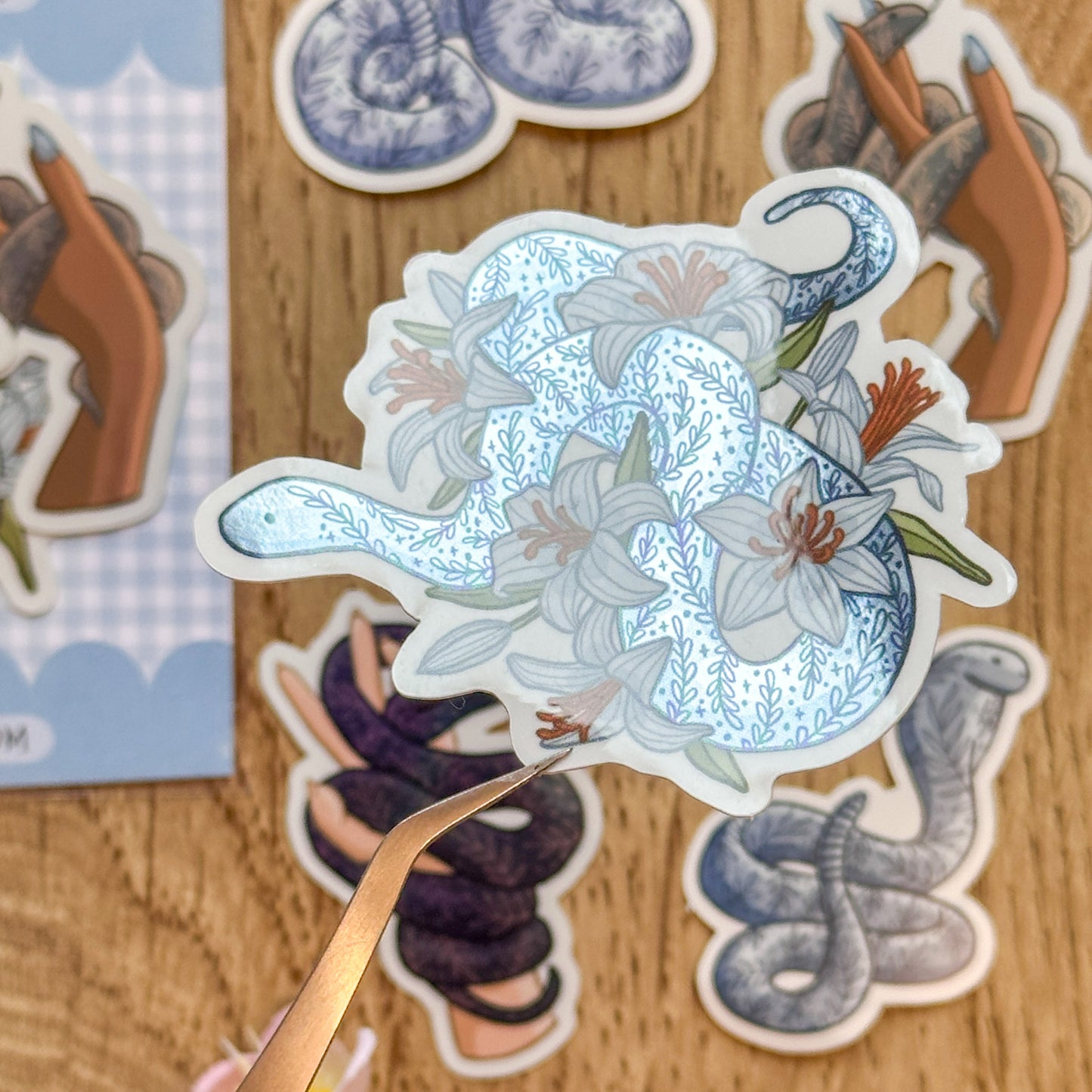 Floral Snakes Vinyl Sticker Pack