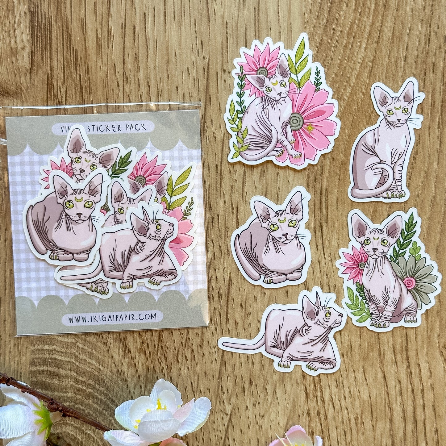 Sphinx Cat Vinyl Sticker Pack