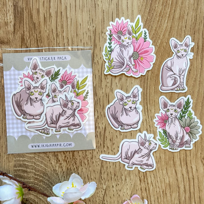 Sphinx Cat Vinyl Sticker Pack
