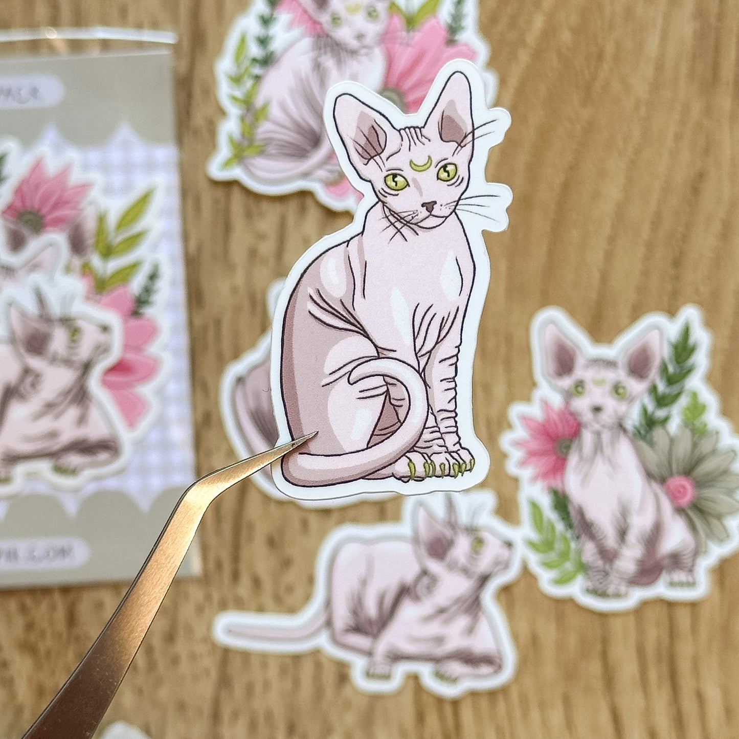 Sphinx Cat Vinyl Sticker Pack