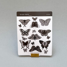 Load image into Gallery viewer, Black Butterflies Sticker Sheet
