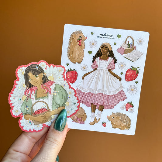 Strawberries & Hedgehogs (2026 Patreon Exclusive Stickers)