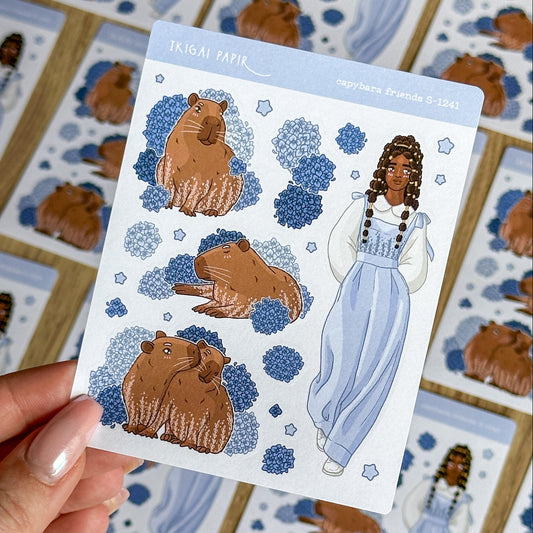 Capybara Friends Sticker Sheet