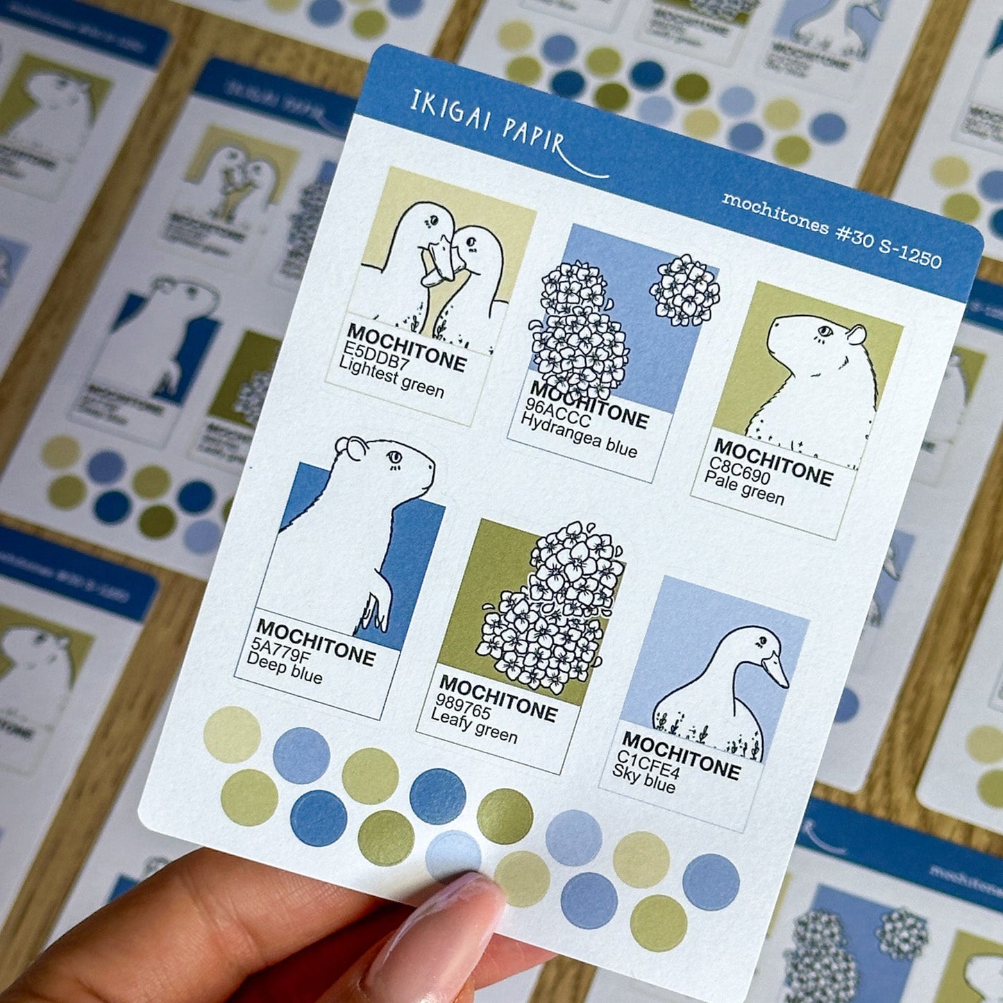 Mochitones #30 (Capybara Summer) Sticker Sheet