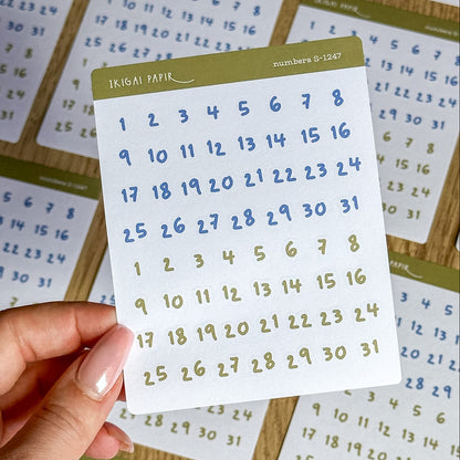 Numbers Sticker Sheet