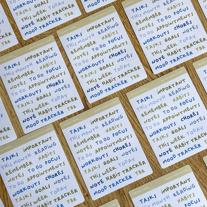 Planner Headers (Blue and Green) Sticker Sheet