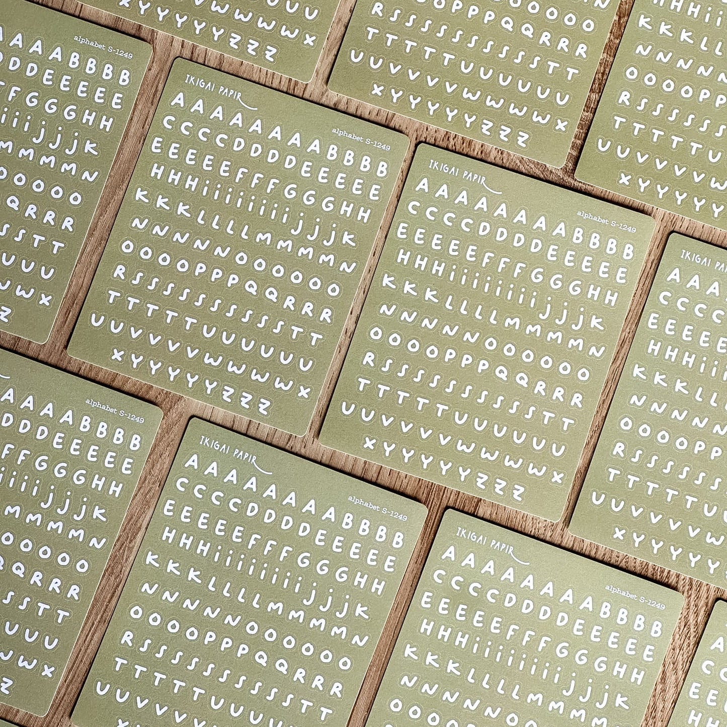 Green Alphabet (Capybara Summer) Sticker Sheet