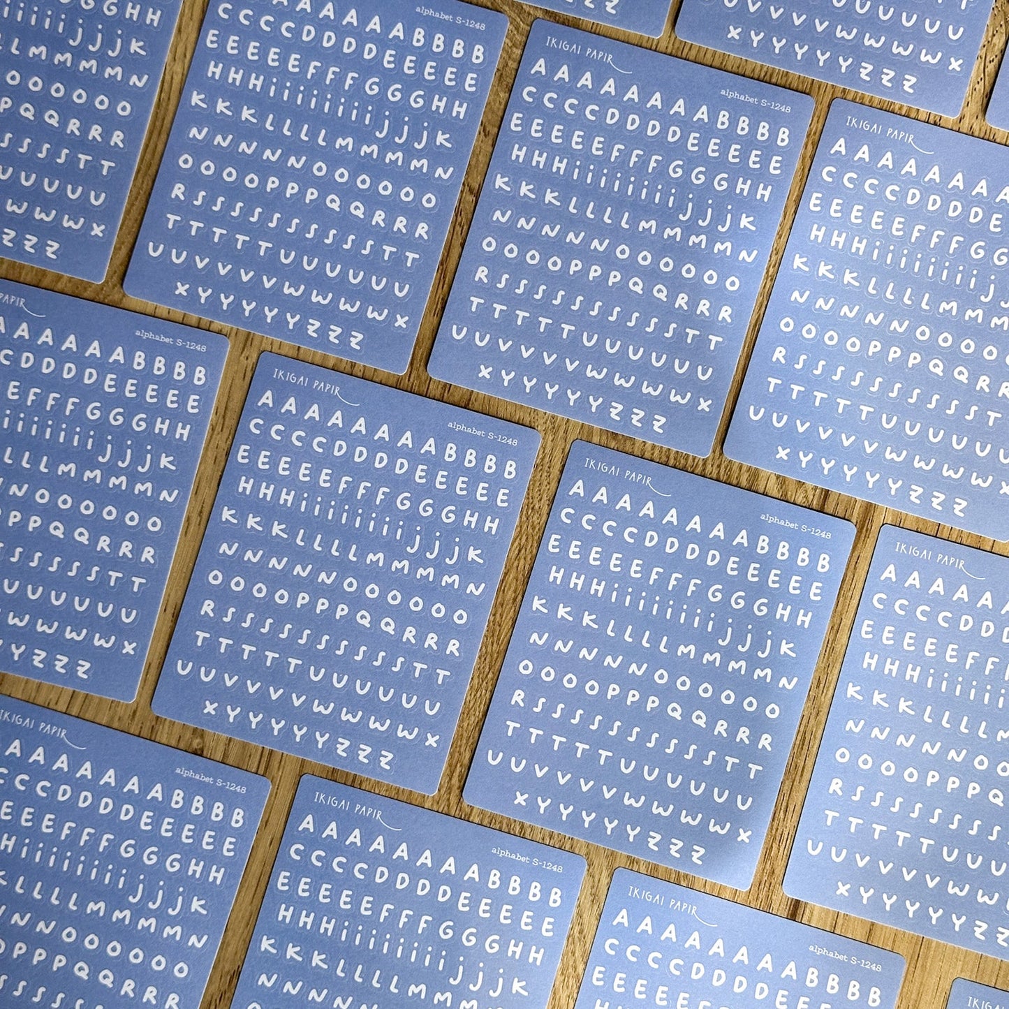 Blue Alphabet (Capybara Summer) Sticker Sheet