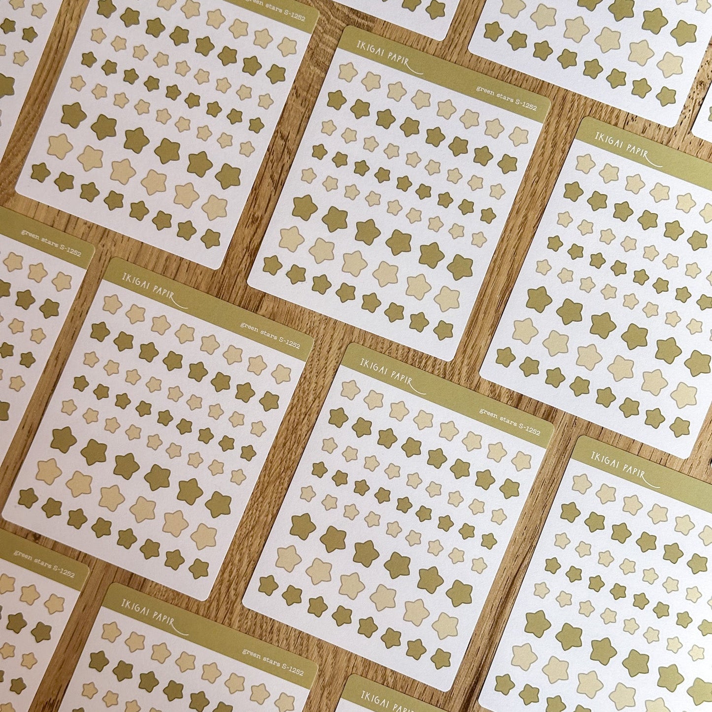 Green Stars Sticker Sheet