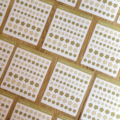Green Stars Sticker Sheet