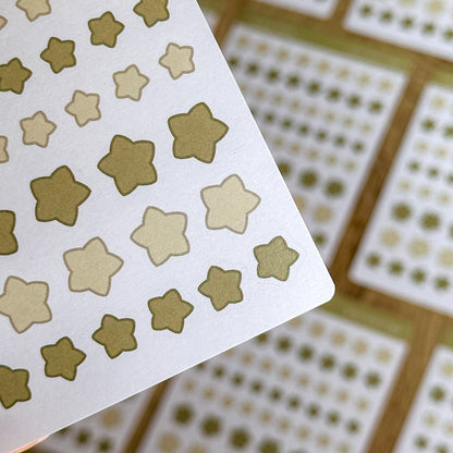 Green Stars Sticker Sheet