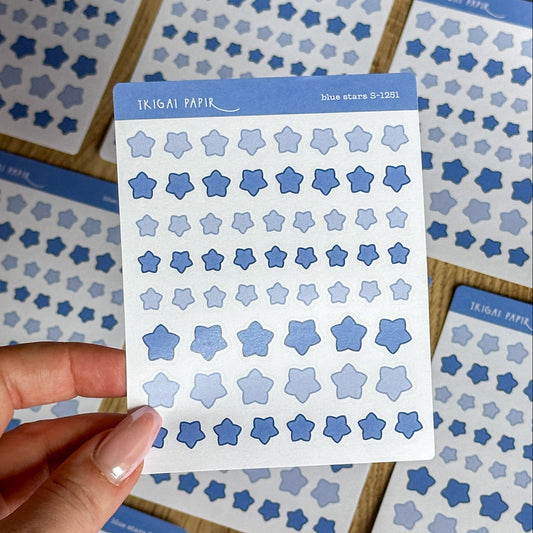 Blue Stars Sticker Sheet