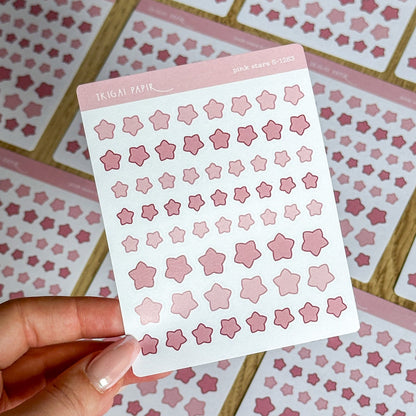 Pink Stars Sticker Sheet