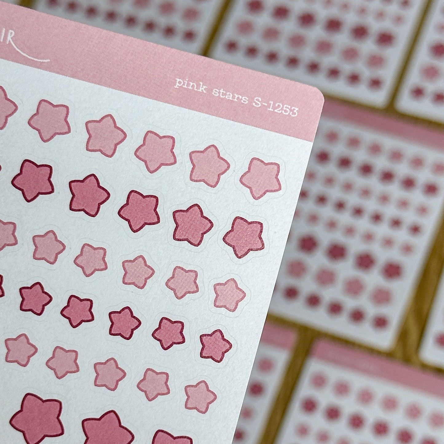 Pink Stars Sticker Sheet