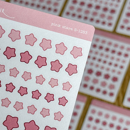 Pink Stars Sticker Sheet