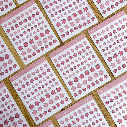 Pink Stars Sticker Sheet
