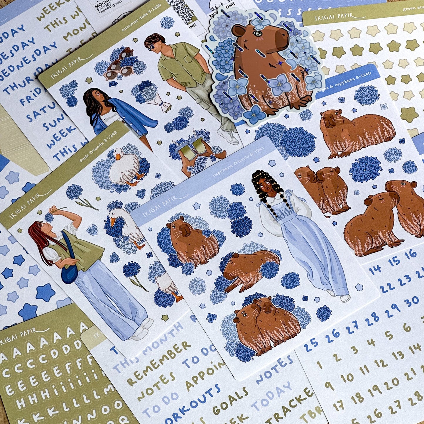 Capybara Summer Sticker Bundle