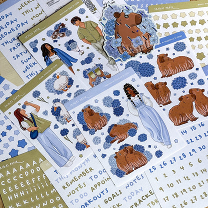 Capybara Summer Sticker Bundle