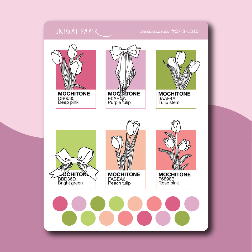Mochitones #27 (Tulip Field) Sticker Sheet