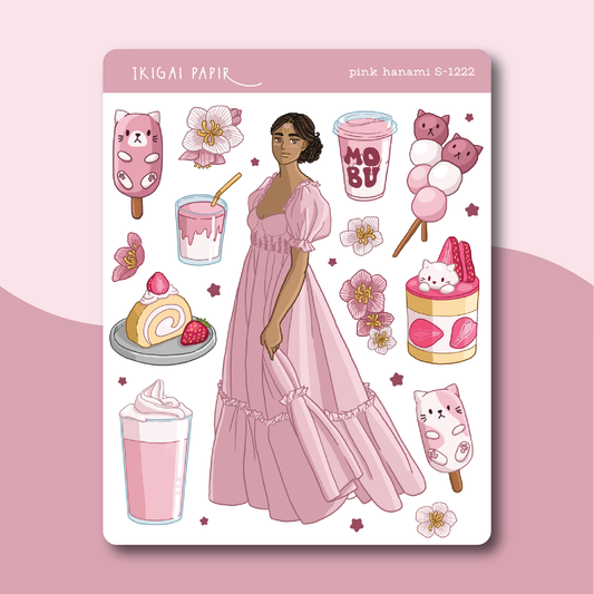 Pink Hanami Sticker Sheet