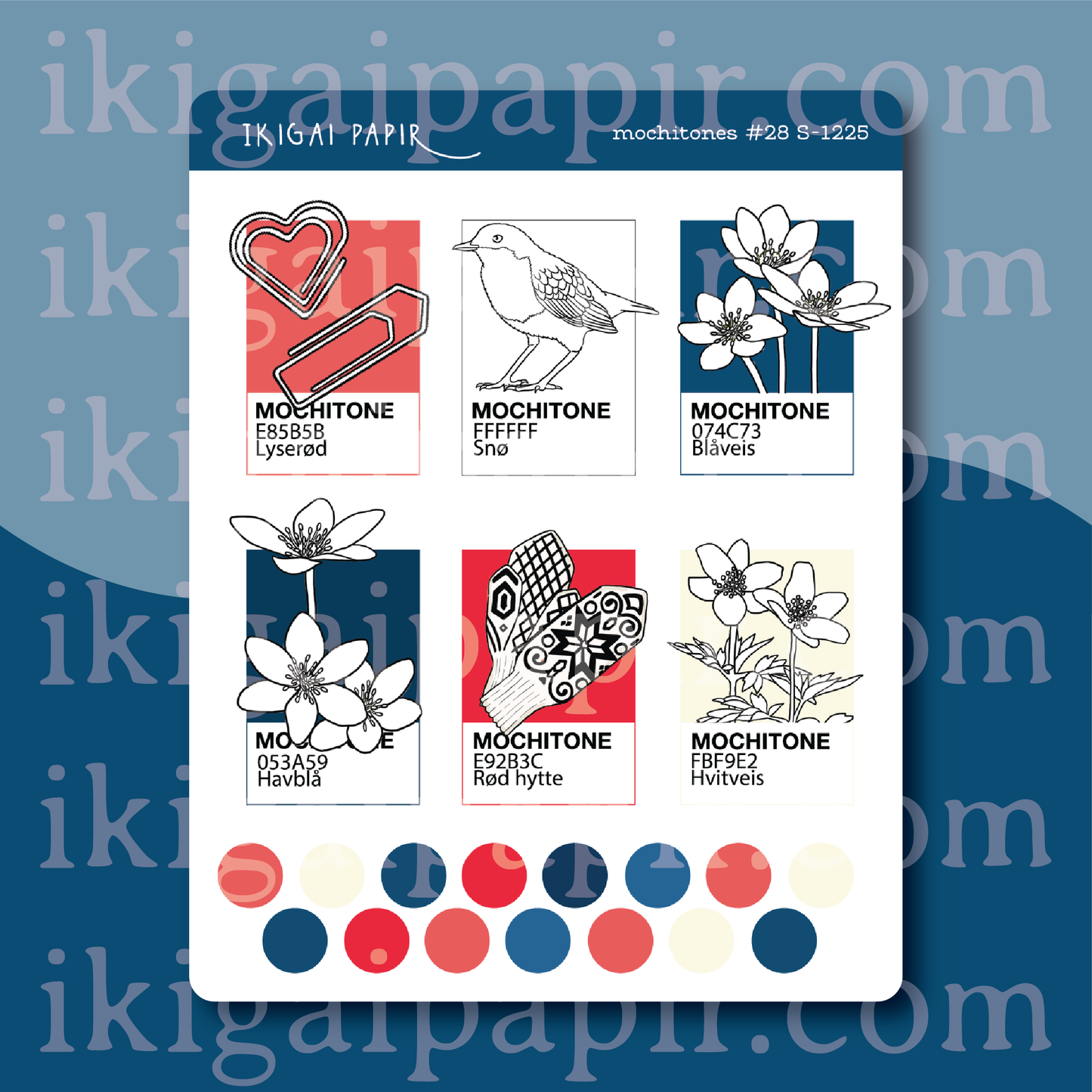 Mochitones #28 (Norwegian Traditions) Sticker Sheet